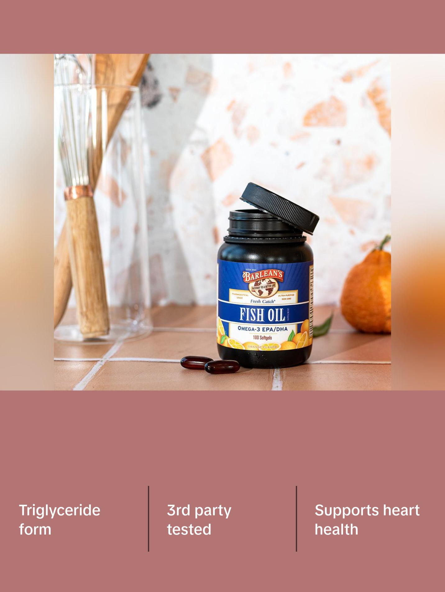 Fresh Catch® Fish Oil Softgels  - Orange Flavor Healthcare Fitness