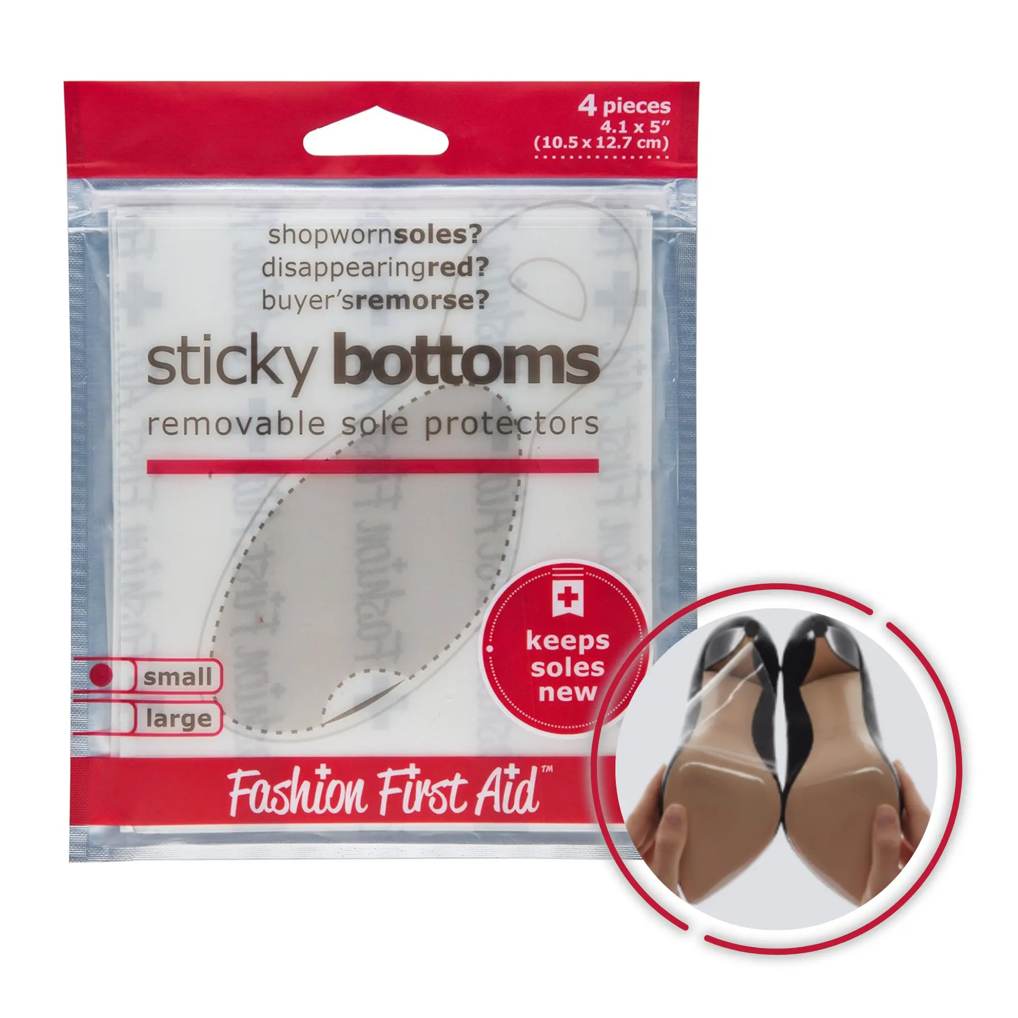 Sticky Bottoms Removable Sole Protectors For Display Shoes or Photo Shoots