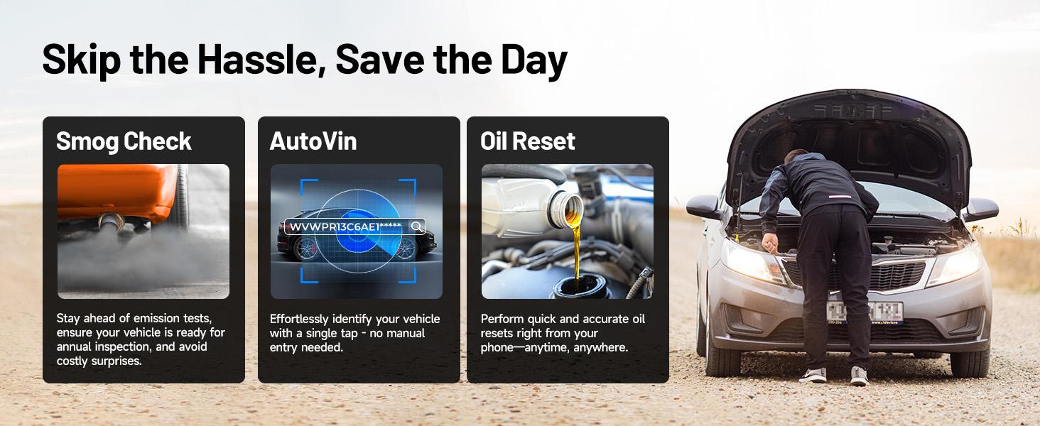 TOPDON Carpal OBD2 Code Bluetooth Scanner for iOS & Android with 6 Maintenance Services, Vehicle Health Check, Smog Check & Engine Inspection TOPDON Carpal OBD2 Code Bluetooth Scanner for iOS & Android with 6 Maintenance Services, Vehicle Health Check, Smog Check & Engine Inspection