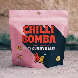 Chilli Bomba Spicy Gummy Bears Chili Chamoy Candy 4oz bag