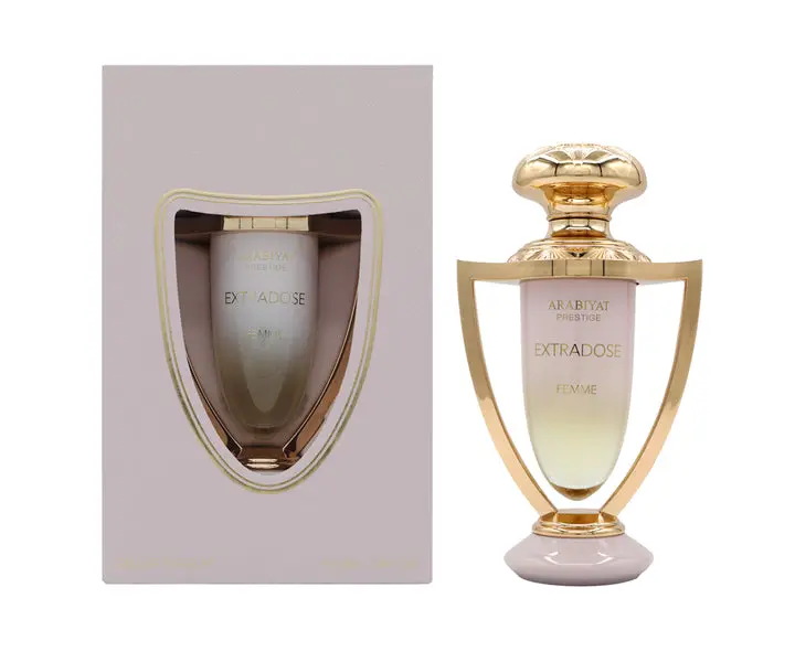 Arabiyat Prestige Extradose Femme Women's EDP Spray (2.7 fl oz) - Arabian Elegant Fruit-Scented Blackcurrant Fragrance with Citrus Notes & Playful Glamorous Floral-Woody-Gourmand Bouquet, Blackcurrant Women's Fragrance, Elegant Women's Fragrance
