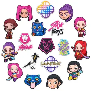 PVC Shoe Jewelry Decoration Kpop Demon Hunters Shoe Charms 20pcs Shoe Charms for Shoe Decoration,Accessories Pins for Boys Girls and Teens Party Favors Birthday Gifts