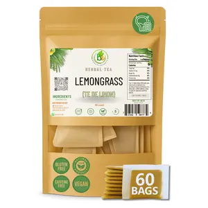 VIRAL Limón Té (Lemongrass Tea) – 60 Tea Bags – 100% Natural, Vegan, Herbal – Gluten-Free, Non-GMO – by BexpertsUSA