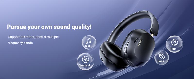 UGREEN Wireless Bluetooth ANC Headphone, Hi-Res Noise Cancellation, 75 Hours Battery Life, LDAC Electronic Headset Folding headphones bluetooth- TikTokShopBlackFriday ,TikTokShopCyberMonday