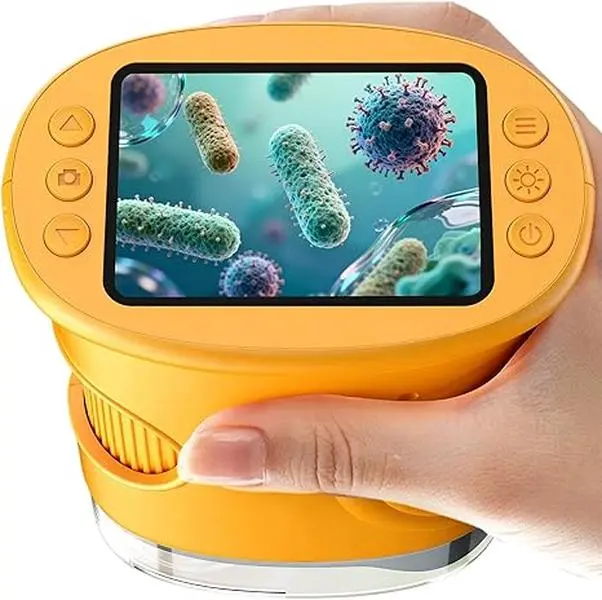 1000X Compact & Portable Children's Handheld Digital Microscope, 2.0-in IPS Screen Pocket Car Inspection Tool, STEM Teaching Aid & Learning Tool, Perfect Gifts for Students with Vivid Images
