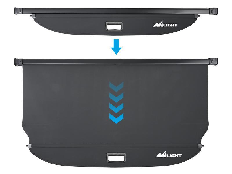 Nilight Trunk Cargo Cover for Hyundai Santa Fe 2019 2020 2021 2022 2023, Retractable Security Shade Rear Cargo Cover, with Trunk Storage Net Vehicle Accessories