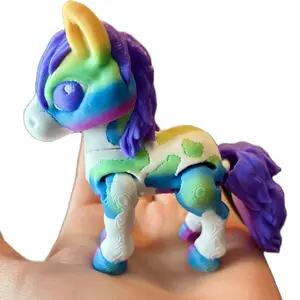 Articulated Mini Paint Horses | 3D printed plastic articulated horse fidget toy sensory desk pet unique gift