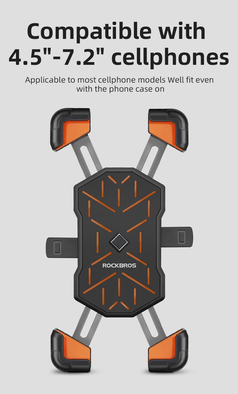 ROCKBROS HW-117 Bike Phone Mount 1s Lock Bike Phone Holder