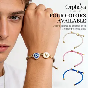 NFC Zodiac Bracelet with Interactive 3-Card Tarot Spread & Daily Fortune Access (With 4 Interchangeable Cords) - Heart Evil Eye Spiritual Talisman, Adjustable Waterproof Bracelet for Meditation & Daily Divination Ritual