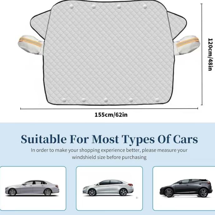 All-Season Car Windshield Cover – Snow, Sun, Dust & Frost Protection Shield, Durable Weather-Resistant Design for Winter and Summer Use