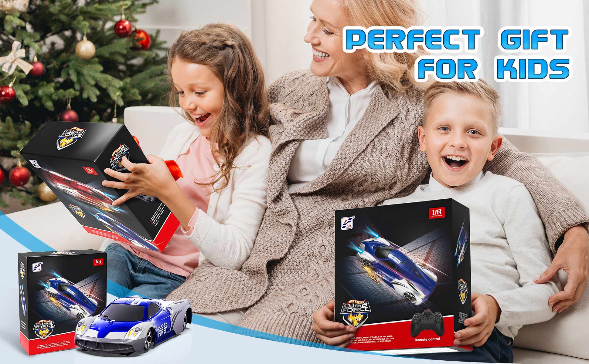 Wall Climbing Car, Electric Remote Toy Racing, with LED Light High-Speed Hobby Toy Vehicle, RC Car Gifts for Age 3 4 5 6 7 8 9 Year Old Boys Girls – Perfect Christmas & New Year Gift