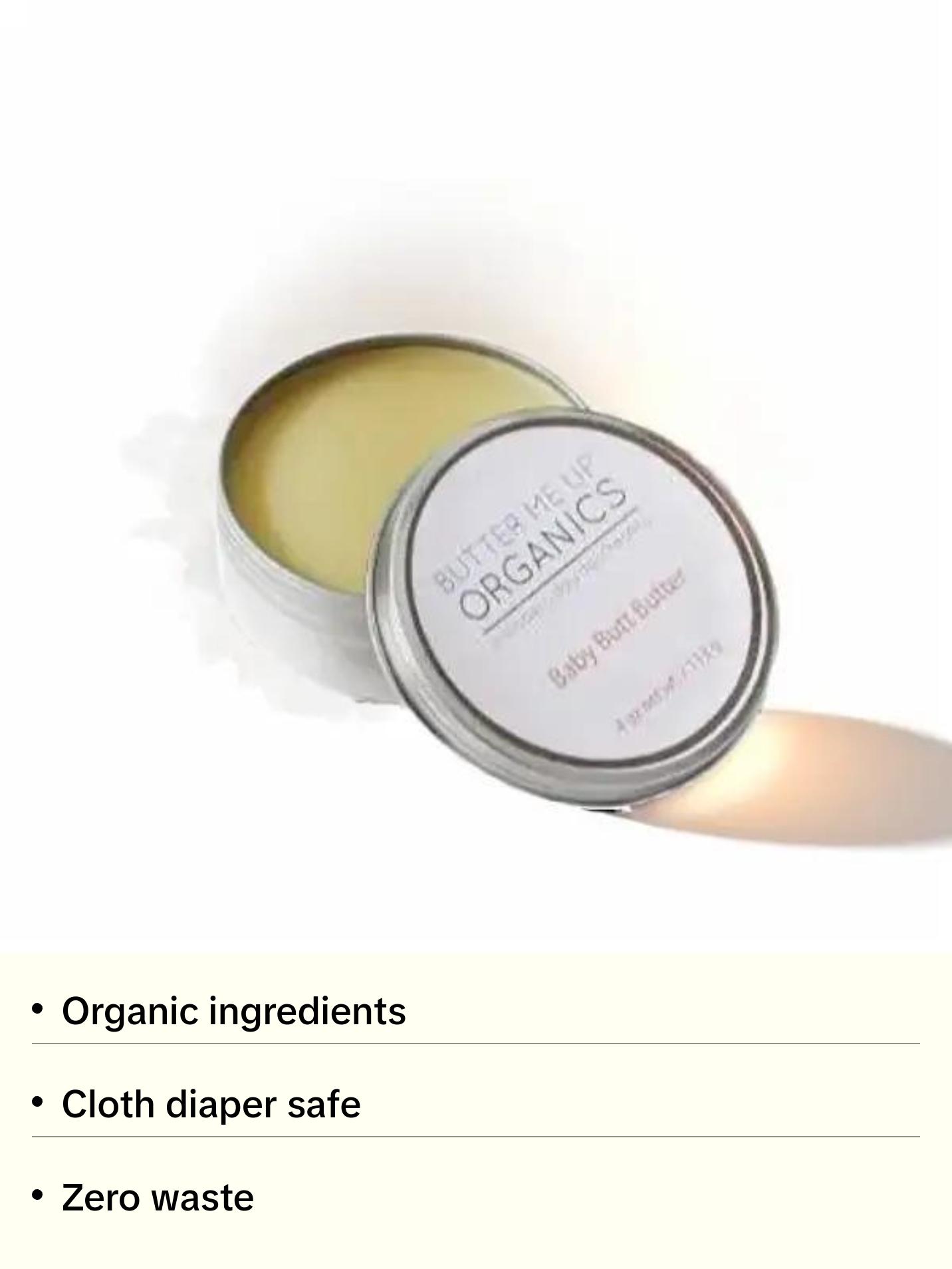 Baby Butt Butter / Organic Diaper Cream / Diaper Rash / Natural Diaper Rash Cream / Organic Baby / Cloth Diaper Safe / Baby Shower Gift Natural Organic Natural