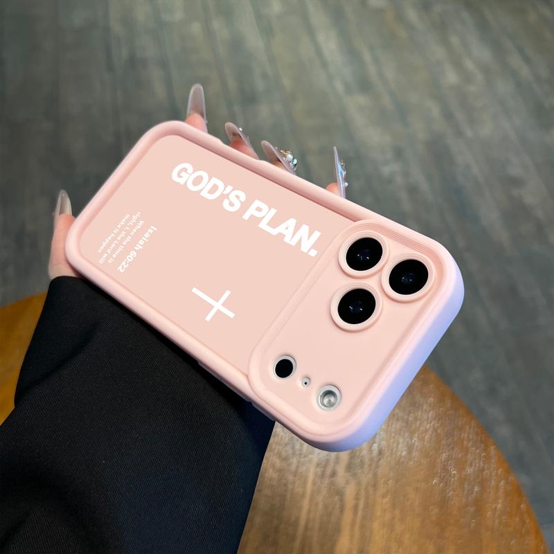 GOD’S PLAN Cross Isaiah for Phone Samsung Galaxy Case iPhone 17Pro Max Air 16E 15Plus 14 13 12 11 XR XS S26 Ultra S25 S24 FE 23 22 21 Phone Case, God's Gift, Faith, personality, Gradient, Protective Silicone Cover, Protection Durable, Shockproof Drop.HY47