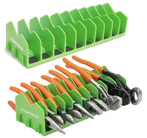 Cenfoge Plier Organizer, Plier Rack, Plier Holder and Cutter Organizer with Non-Slip Rubber Base, PlierOrganizer for Tool Box Drawer, 20 Slots, Tool Storage, Plier Rack (2 PC-Green)