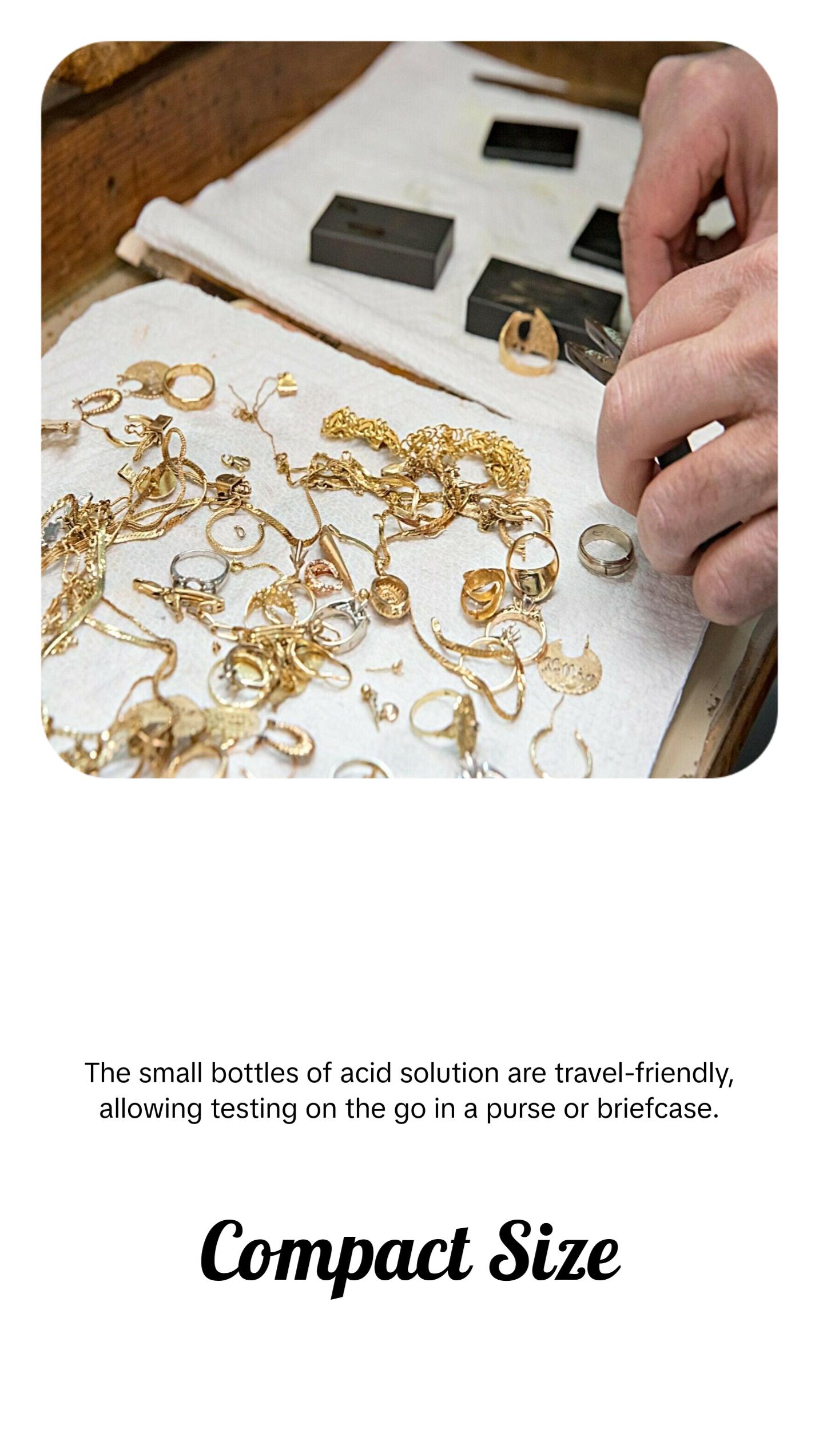 JSP 14K Gold Scrap Jewelry Testing Kit with Acid Test Liquid & 2x2 Premium Test Stone for Easy Karat Value & Purity Testing JSP 14K Gold Scrap Jewelry Testing Kit with Acid Test Liquid & 2x2 Premium Test Stone for Easy Karat Value & Purity Testing