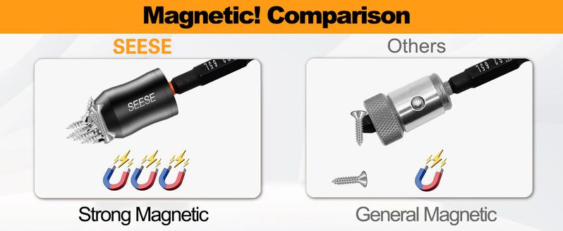 SEESE 2 Pcs Strong Magnetic Screw Ring, 1/4 Inch/ 6.35 mm Universal Magnetic Screw Ring Bit for Hex Screwdriver and Power Bits Screwring Powerbits SEESE 2 Pcs Strong Magnetic Screw Ring, 1/4 Inch/ 6.35 mm Universal Magnetic Screw Ring Bit for Hex Screwdriver and Power Bits Screwring Powerbits