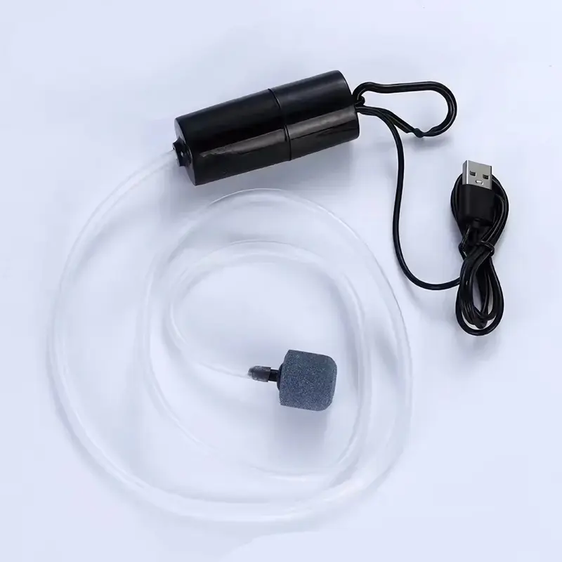 1PC USB Aquarium Fish Tank Air Pump with Air Stone and Silicone Tube Energy Saving Oxygen Pump for Aquarium fishing Aquarium Accessories Aquarium Supplies