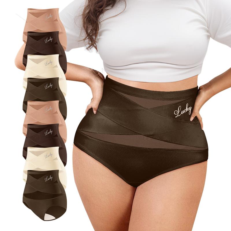 【NEW COLORS】Morelect 3/5/8 Pack High-Waisted Letter Print Underwear,Cross Support Tummy Control Panties for Women,Breathable Slimming Underwear for Women, All-Season Comfy Daily Wear. Casual Bridal Basic Minimalist Lingerie.