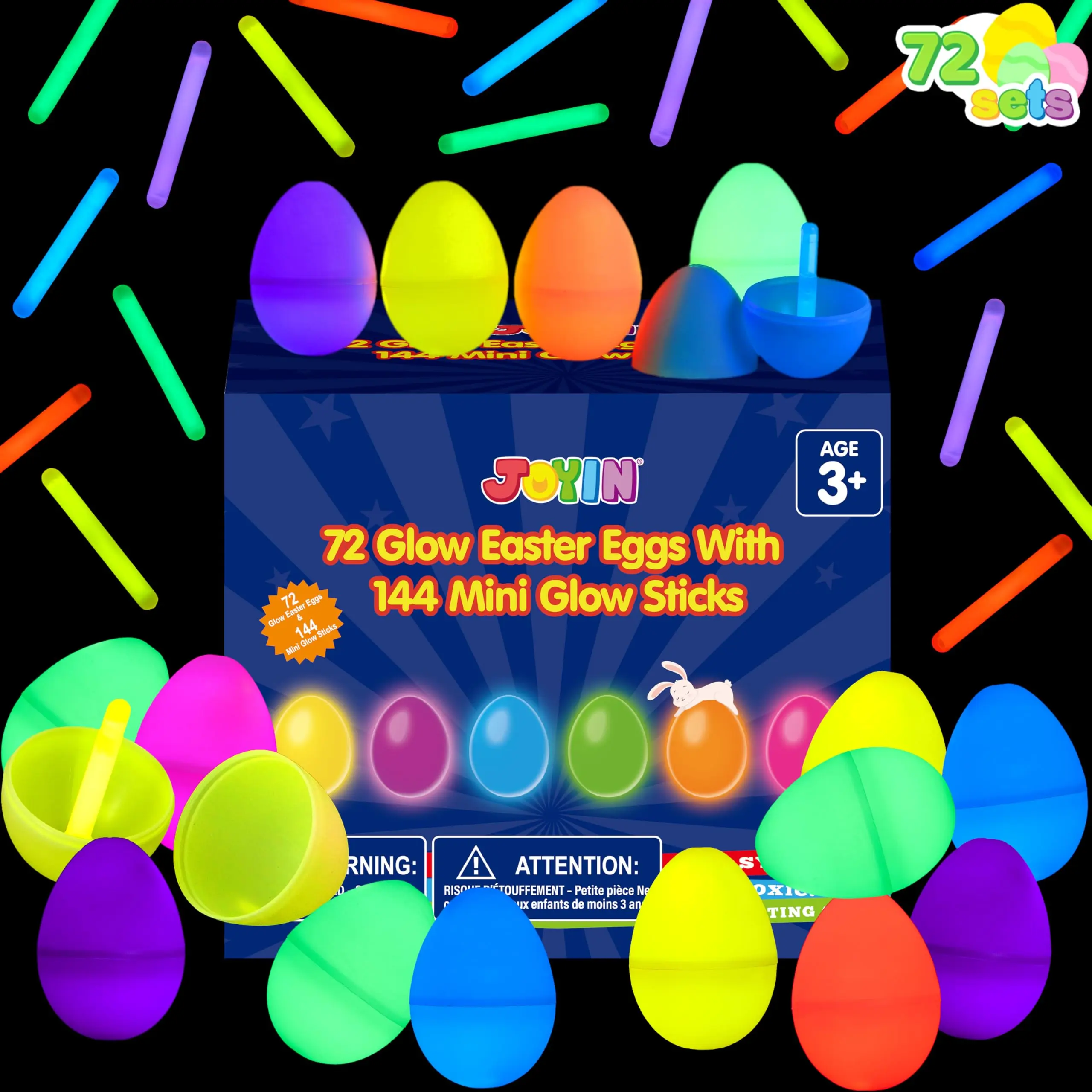 100 Eggs & 150 Glow Sticks