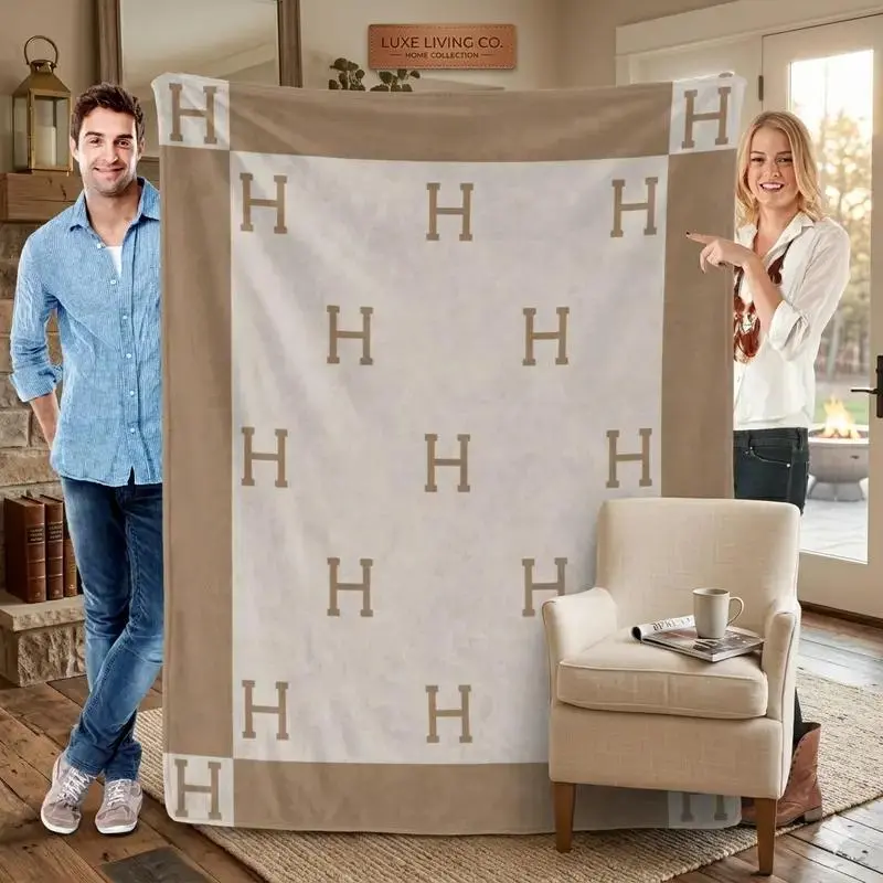Blanket + Travel Blanket + Couch Throw H-Blanket MultiUseBlanket CozyLifeSingle for Airconditioning Sofa Nap Cooling UltraThin Portable Luxury Material
