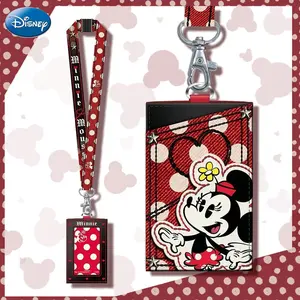 Disney Officially Licensed Character Card Holder ID Badge Holder Lanyards With Card Case Minnie Mouse Card Wallet Style Work Badge Holder For Office 1Pc Gift