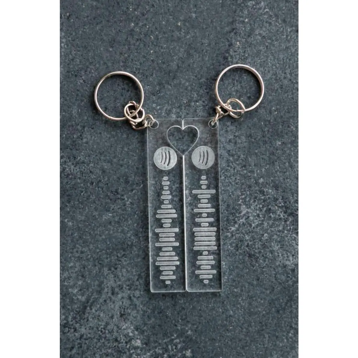 Personalised Spotify Keychain for Couples (Pair) | Custom Acrylic Music Keychain | Spotify Song Gift