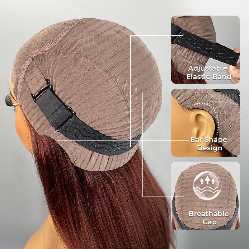 【Model Length=$84】ISEE HAIR Wear Go 9x6 Tpart Layered Cut Bob Yaki Straight Wig 180% & 250% Natural Black & Reddish Brown Deep Part Lace Glueless Wig #SpringStatements