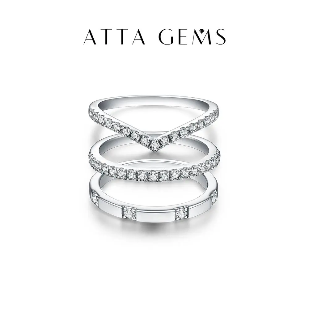 Synthetic Moissanite Stackable Band Ring - Unisex Fit, Elegant Engagement Ring, Daily Wear Jewelry, Anniversary Gift R001 summerwins tiktokshopbacktoschool