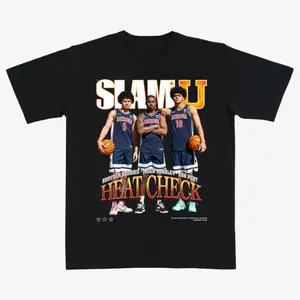 Arizona Basketball Slam T-Shirt – Vintage College Hoops Graphic Tee “Heat Check” Design for Arizona Basketball Fans
