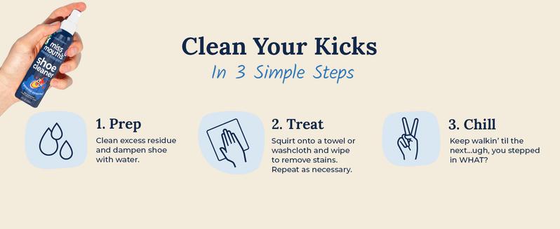 Miss Mouth's Messy Eater Stain Treater and Messy Steppers Shoe Cleaner Magic Duo - Stain Remover and Shoe Cleaner