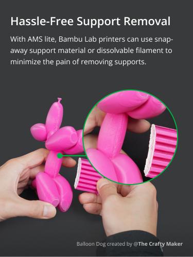 Bambu Lab AMS lite-Automatic Material System, Multi-Color/Multi-Material Capability, Auto Filament Backup&Worry-Free Printing, RFID Filament Sync, Compatible with Bambu Lab A1 Series 3D Printer