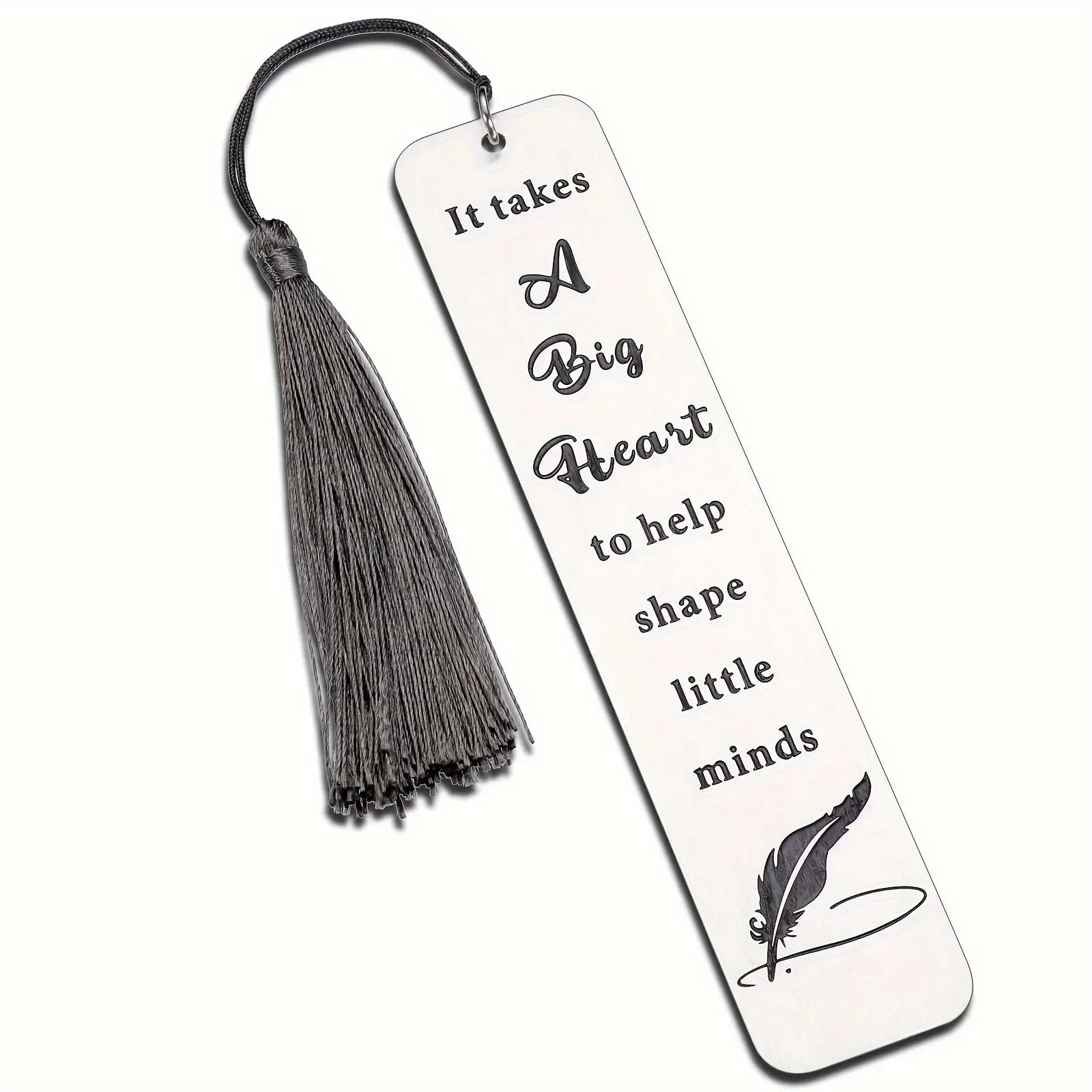 Teacher Appreciation Gift Bookmark, Stainless Steel Bookmark with Tassel, Book Mark for Teacher, Birthday Retirement Gifts for Teacher