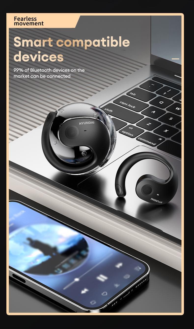 New HY-T26 X15 Pro Earphone Wireless Bluetooth 5.4 OWS Waterproof Sport Headsets Noise Reduction Headphones With Mic Earbuds
