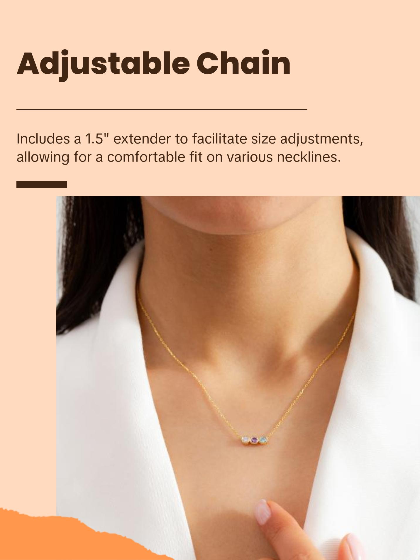 925 Sterling Silver Birthstone Necklace for Women, Birthstone Necklace for Mom, Mothers Day Gift, Dainty Necklace, Grandma Necklace, Birthstone Gifts, Gifts for Mothers Jewelry, Best Gift for Her