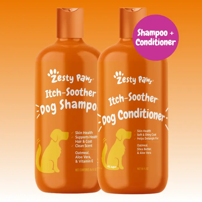 TikTok Exclusive Bundle Zesty Paws Spring Glow Soothing Lather (Itch-Soother Shampoo + Conditioner)