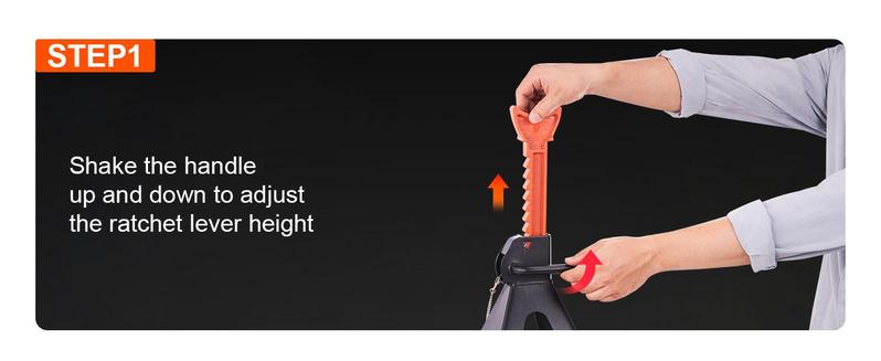 VEVOR Jack Stands, 6 Ton (13,000 lbs) Capacity Car Jack Stands Double Locking, 14.2 -23 inch Adjustable Height, for lifting SUV, Pickup Truck, Car and UTV/ATV, Red, 1 Pair