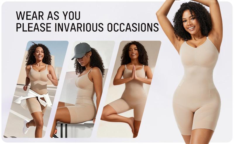 SHECURVE Easyslide Shapewear Tummy Control Butt Lifter Faja Back Pull Down Bodysuit Scruntch with Back Bone Support & Cotton Gusset for Women Postpartum Everyday Summervibes Fajas Body Shaping Underwear #SummerVibes