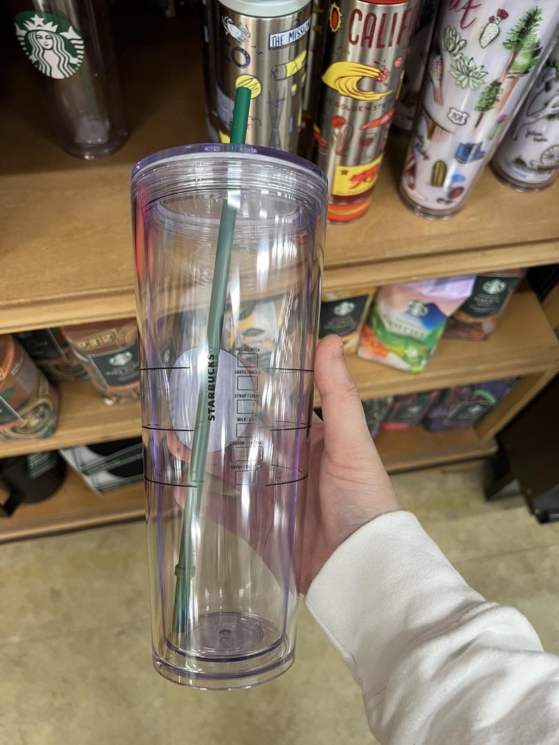 Starbucks classic Mermaid icon logo double wall clear plastic venti tumbler cold cup