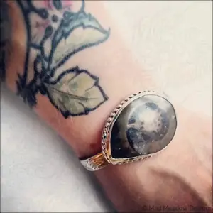 Alaskan Ammonite Sterling Silver Cuff Bracelet