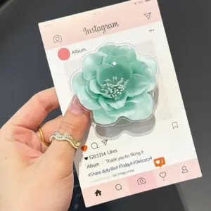 Green Floral MagSafe Phone Grip – Magnetic Pop Socket & Kickstand – Aesthetic Gift