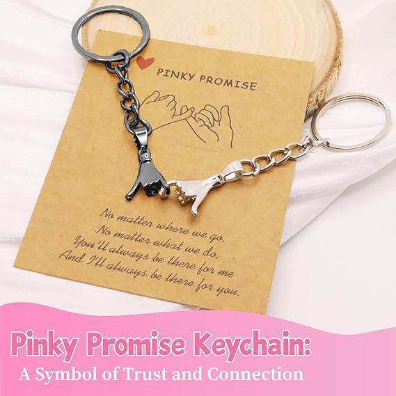 2pcs Pinky Promise Gift Matching Gifts for Him Her  Best Friend fmaily Matching Keychains for Gifts