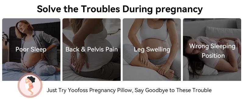 Yoofoss Pregnancy Pillows for Sleeping, 2 in 1 Adjustable Nursing and Maternity Pillow for Pregnant Women, Comfort Natural Fiber Body Pillow for Pregnancy, Arm Neck Belly Support, White Yoofoss Pregnancy Pillows for Sleeping, 2 in 1 Adjustable Nursing and Maternity Pillow for Pregnant Women, Comfort Natural Fiber Body Pillow for Pregnancy, Arm Neck Belly Support, White