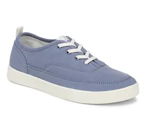 Vionic Beach Canvas Lace Up Sneakers - Cyan