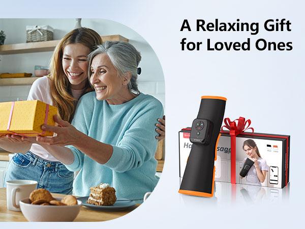 Air Compression Hand and Wrist Massager, Portable Forearm Massage Sleeve with Heat, Christmas Gift for Men Women Seniors