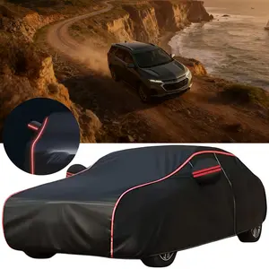 for Chevrolet Equinox EV 6 Layer Heavy Duty Car Cover All Weather Waterproof, Dust Snow UV Hail Resistant Anti-Scratch Full Exterior Cover Glow in The Dark Black for Indoor Outdoor Use