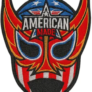 American Made Lucha Embroidered Iron-On Patch