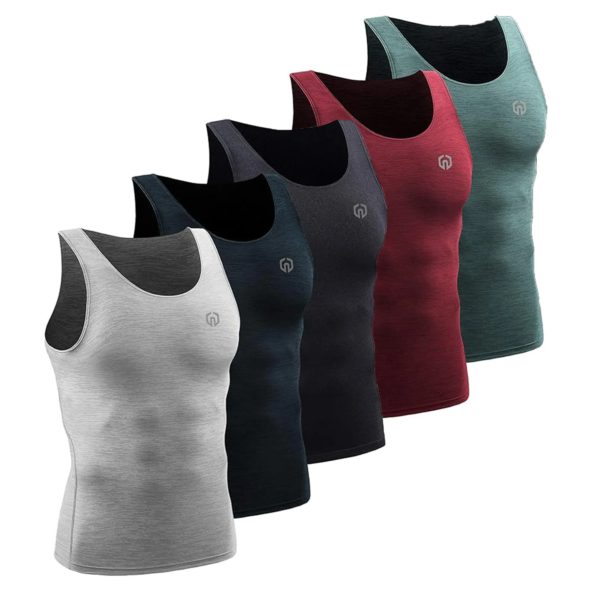 Black/Dark Green/Light Grey/Light Green/Red,5 Pack