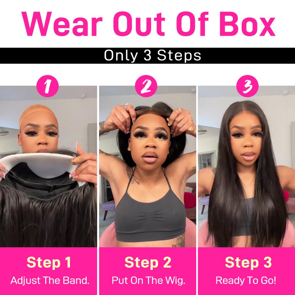 FORGIRL FOREVER Wear And Go Straight Wig Pre Plucked Wear Go Glueless Wigs Pre Cut 7x5 Transparent Lace Closure Wigs Beginner Friendly FORGIRL FOREVER Wear And Go Straight Wig Pre Plucked Wear Go Glueless Wigs Pre Cut 7x5 Transparent Lace Closure Wigs Beginner Friendly