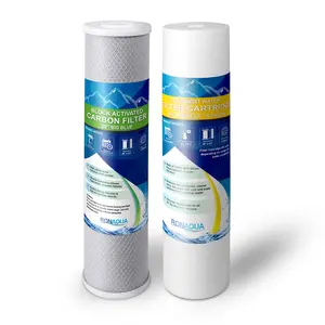 Big Blue CTO Carbon Block & Sediment Water Filters 4.5" x 20" Cartridges Set