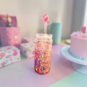 16 oz Snow Globe Tumblers with Vibrant Glitter for Festive Beverages. Various Colors, Personalization, and Embellishments Customizable by Request!  Drinkware,  Reusable,  Washable,  Water Bottles,  Portable